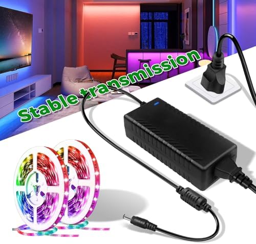 High-Performance 5 V 10 A Power Supply Adapter – 50 W AC to DC Converter for WS2812 B & WS2813 LED Strips – Reliable LED Driver with Global Compatibility, Enhanced Safety Features, and Efficient Power Delivery