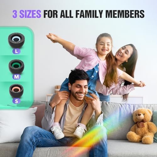 Ultimate Comfort Memory Foam Ear Tips for Sony WF-1000 XM4, XM3, WF-C500, WF-C700 N, Link Buds S – Anti-Slip Noise Cancellation Upgrade in Mixed Sizes (Black) for Enhanced Audio Performance and Secure Fit