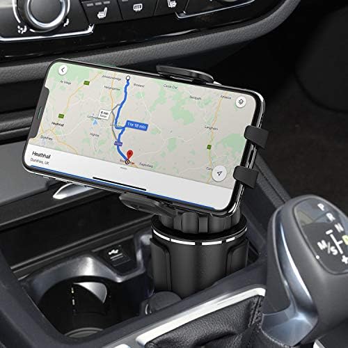 Wix Gear Enhanced Cup Holder Phone Mount – Adjustable Long Neck for Optimal Viewing, Universal Fit for i Phone, Samsung, Google & More – Durable Hands-Free Car Accessory with Expandable Side Arms for Safe Navigation and Music Enjoyment