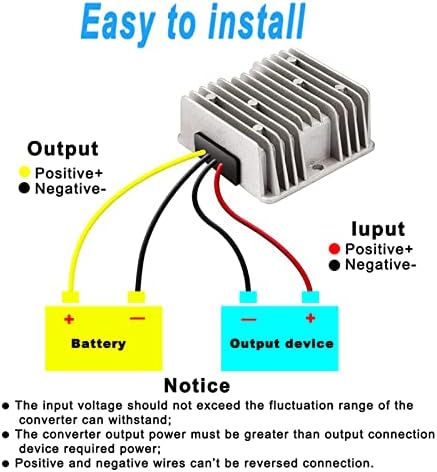 High-Performance 48 V to 12 V DC-DC Step Down Converter by Eagwell – 120 W Power Supply with Built-in Fuse for Maximum Safety – Perfect for Golf Carts, Scooters, RVs, and Marine Use – Reliable Voltage Reduction for Enhanced Device Efficiency and Versatility
