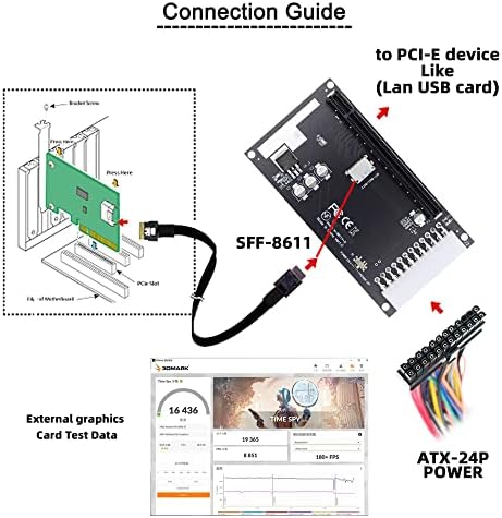 Maximize SSD Performance with NFHK M.2 to Oculink Adapter – Dual 2-to-2 PCIe NVME/AHCI Connector for Enhanced Speed | Supports 2230/2242/2280/22110 mm Drives | Ideal for High-Performance Gaming & Content Creation | Plug-and-Play Installation for Seamless Upgrades | Durable, Compact Design for Reliable Connections
