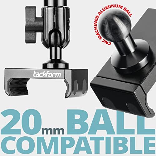 Tackform Enduro 20 LITE Premium Phone Holder – Heavy-Duty Aluminum Mount with Spring Tension for Trucks, Fleet Vehicles, and Off-Road Adventures | 20 mm Ball for Universal Device Compatibility and Quick Access
