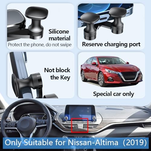 Nissan Altima 2019-2025 Premium Smartphone Holder Mount – Auto Lock Car Phone Bracket with 360-Degree Rotation for Optimal Visibility and Seamless Vehicle Integration