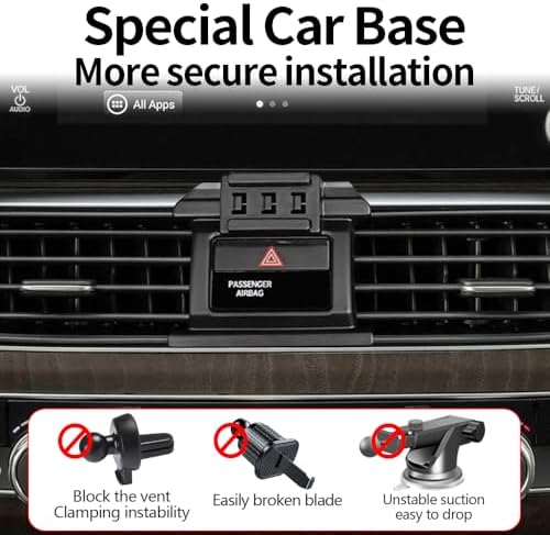 Premium Car Phone Holder for Honda Accord 2008-2012 EX-L V6 – Enhanced 360-Degree Rotation Dashboard Mount with Bar Display for Optimal Navigation and Hands-Free Convenience – Stylish Automotive Accessory for Seamless Integration and Easy Installation