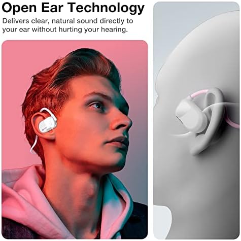 Purity Air Open Ear Headphones – Advanced True Air Conduction Wireless Bluetooth Earbuds with Dual Mic for Clear Calls – Ergonomic, Sweat-Resistant Design for Active Lifestyles – Compatible with i Phone & Android – Ultimate Comfort and Audio Awareness