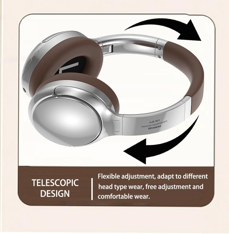 Revolutionize Your Listening Experience with Advanced Wireless Over-Ear Headphones – 60-Hour Battery Life & Superior Noise Cancellation for Immersive Sound – Ergonomically Designed for Maximum Comfort & Style, Perfect for Home, Office, and Travel Enthusiasts