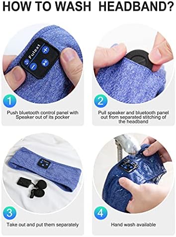 Fulext Bluetooth Sleep Headphones Headband – Ultimate Comfort for Side Sleepers, Thin HD Stereo Sound Quality – Ideal for Insomnia Relief and Travel Convenience – Perfect Gift for Men and Women – Enhanced Compatibility, Long-Lasting Battery Life for All Night Relaxation