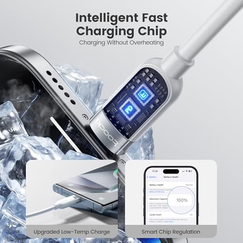 High-Speed 60 W USB C Cable Set [2-Pack, 10 ft] – Versatile Fast Charging Silicone Cord for i Phone 16, Samsung Galaxy S24, Mac Book Air, and More – Durable Design for Maximum Compatibility and Extended Reach (Black & White)