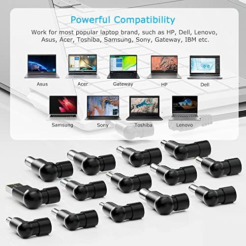 Universal 90 W Laptop Charger with Versatile Compatibility – Fast Charging for Dell, HP, Lenovo, Acer, and More – Ideal Power Supply for Notebooks and Chromebooks – Includes Multiple High-Quality Tips and 24-Month Warranty – Enhanced Performance and Reliability for Your Everyday Needs