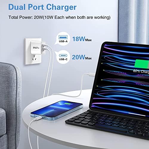 5 Pack Boxeroo USB-C Wall Charger Block – Dual Port PD Fast Charging Adapter for i Phone 15 Pro Max, Google Pixel 6/5, Samsung Galaxy – Universal USB-C Plug for Rapid Device Charging – Compact, Durable, and Travel-Friendly