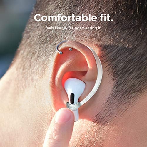 elago Ergonomic Ear Hooks for All Air Pods Models – Jean Indigo – Anti-Slip Design for Secure Fit and Enhanced Comfort – Perfect Earbud Accessories for Music, Calls, and Active Lifestyles – US Patent Registered for Superior Quality and Durability