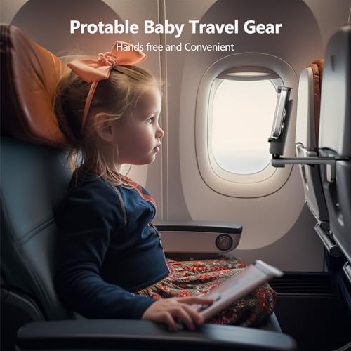 Mii KARE Universal Airplane Phone Holder – Innovative 360-Degree Rotating Smartphone Mount for Ultimate In-Flight Entertainment, Lightweight and Durable Travel Companion for Effortless Viewing on Tray Tables, Perfect for Long Flights and Quick Getaways