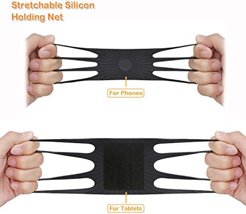 Universal Car Headrest Mount Holder by TFY – Hands-Free Entertainment for 4.5-6 Inch Phones & 7-10.5 Inch Tablets with Durable Silicon Net – Adjustable Angle Design for Optimal Viewing – Perfect for Family Road Trips & Daily Commutes