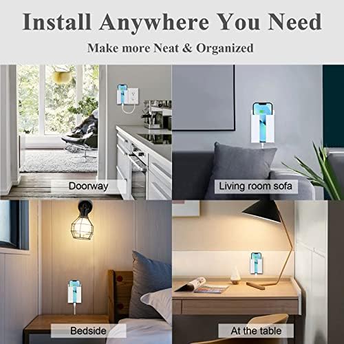 LANBON P2 Wall-Mounted Wireless Charger – 15 W Fast Charging Station for i Phone 16-11 & Galaxy S20-S25 Series, Space-Saving Design for Bedside, Desk, Garage & Kitchen – Enhanced Safety Features & Sleek Aesthetic for Modern Homes