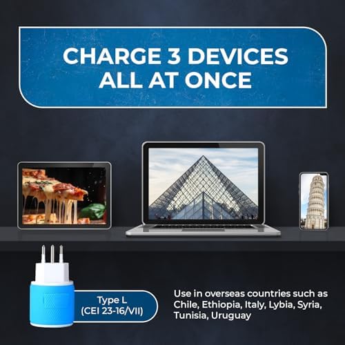 OREI Switzerland Travel Plug Adapter with Dual USB Ports – Ultimate Type J Charging Solution for USA Devices – Fast, Efficient Power for i Phones, Laptops, Tablets & More – Essential Travel Accessory for Hassle-Free Connectivity
