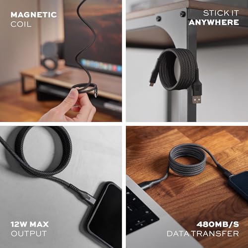 Elevate Your Charging Experience with the STATIK Mag Stack Pro USB C Magnetic Cable – 100 W Fast Charging, 6 FT Length for Ultimate Flexibility, Durable Design Optimized for i Phone 16 Pro Max & Samsung Galaxy S21 – Enjoy Tangle-Free, Efficient Power Solutions for Modern Lifestyles
