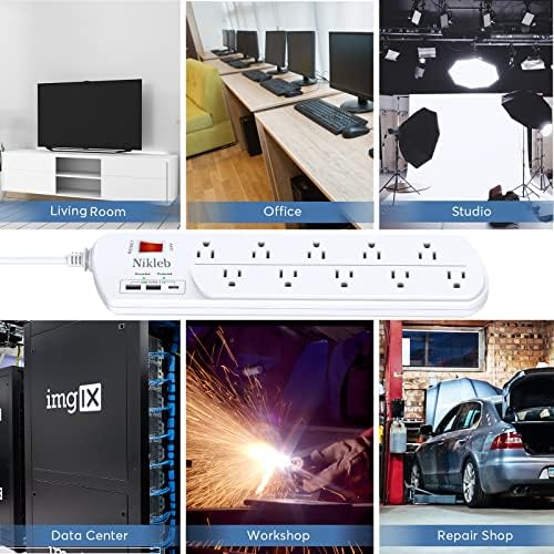 Maximize Your Power with the 23-in-1 Heavy Duty Surge Protector Power Strip – 20 Outlets Plus 2 USB and 1 USB-C Ports, 6 ft Wall-Mountable Extension Cord for Efficient Gaming, Office, and Home Setup – Unmatched Compatibility and Fast Charging Solutions