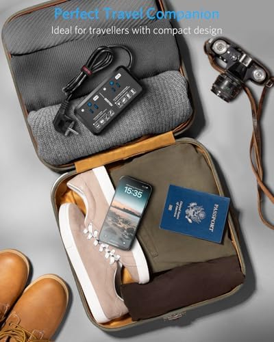 Universal Travel Voltage Converter with Dual USB Ports – 2000 W Adapter for Hair Dryers & Curling Irons – EU/UK/AUS Plug Compatibility for Hassle-Free Global Travel – Compact and Durable Design for On-the-Go Charging