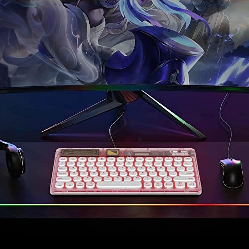 Ultra-Slim Universal Wireless Bluetooth Keyboard for i Pad, i Phone & Tablets – Multi-Device, Backlit Mini Design with 7-Color Options, Rechargeable & Portable for On-the-Go Efficiency