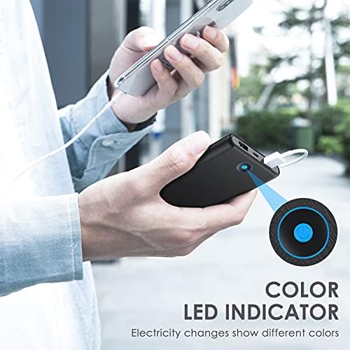 Ultra-Slim 20,000 m Ah Power Bank Duo – Fast Charging Portable Charger with Dual USB Outputs for i Phone 16/15/14/13/12/X and Samsung S24/S23 – Lightweight External Battery Pack for On-the-Go Power Solutions