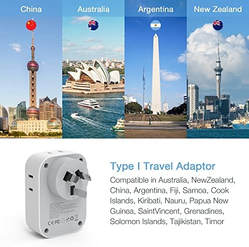TESSAN Universal European Travel Power Adapter – 3 High-Speed USB Ports (2 USB-C) & 4 AC Outlets for Seamless Device Charging Across France, Germany, Spain, Greece & More – Compact Multi-Port Solution for Global Travelers – Ultimate Type E/F Plug Converter for Efficient Connectivity