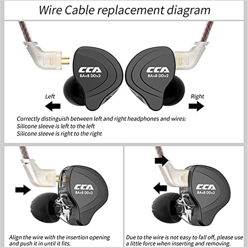 YINYOO CCA C10 In-Ear Monitors – Premium Hybrid Driver Earphones with 4 Balanced Armature & 1 Dynamic Driver, Detachable Tangle-Free Cable for Audiophiles and Musicians, Ergonomic Design for Ultimate Comfort and Enhanced Device Compatibility