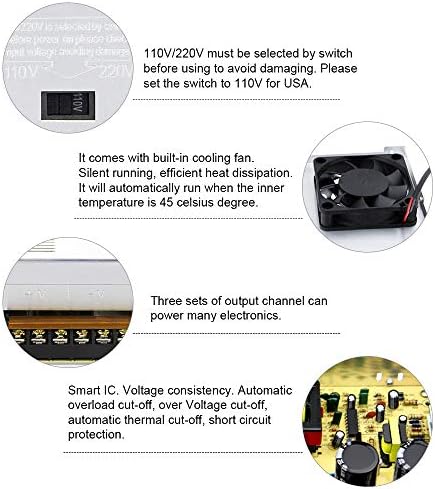 Ultra-Reliable 5 V 70 A Regulated Power Supply – Versatile Switching Transformer Adapter for LED Lights and CCTV Systems – High-Efficiency 350 W DC Converter for WS2812 B, WS2811, WS2813, SK6812 – AC 110 V/220 V Compatibility with Built-in Safety Features