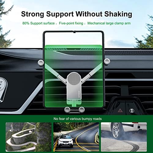 Premium Aluminum Z Fold 4 Car Mount: Dual-Mode Dashboard & Windshield Holder for Samsung Galaxy Z Fold Series and i Phone 16/15 Pro Max – Unmatched Stability & Hands-Free Convenience