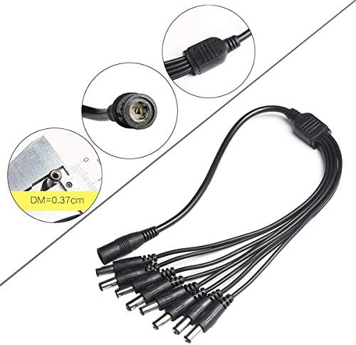 12 V 5 A UL Listed Power Supply with 4-Way Splitter Pigtail Cable – Ultimate Adapter for CCTV Surveillance and LED Lighting Solutions – Reliable Performance & Enhanced Device Compatibility for Security Systems