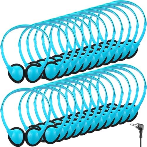 Transform Your Classroom Audio with Konohan 30 Pack Kids Headphones – Adjustable Wired Headset for Enhanced Learning, Lightweight Comfort, and Durable Design for All Ages – Perfect for Educational Use with 3.5 mm Jack Compatibility