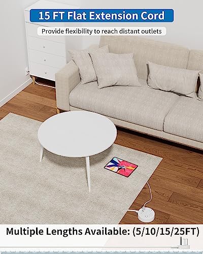 NTONPOWER 10 FT 2 Prong to 3 Prong Power Strip with 4 USB Ports – Wall-Mountable Non-Grounded Outlet Adapter for Enhanced Device Charging and Flexible Placement in Older Homes – 180° Non-Polarized Design for Maximum Convenience and Safety