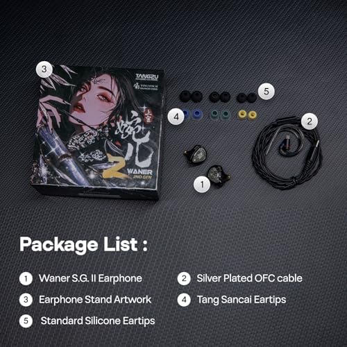 Elevate Your Sound Experience with Linsoul TANGZU Wan’er S.G II Hi-Fi Wired Earbuds – Premium 10 mm Dynamic Driver IEM for Audiophiles and Gamers, Featuring Durable Detachable 2-Pin OFC Cable and Universal 3.5 mm Jack for Exceptional Sound Quality in Stylish Clear White Finish