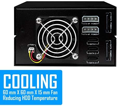 Kingwin Universal Hot Swap Mobile Rack for 2.5” & 3.5” SSD/HDD – Effortless Internal Tray-Less SATA Hard Drive Backplane Enclosure with 6 Gbps Support for SATA I/II/III & SAS I/II – Ultimate Flexibility and Enhanced Data Transfer Speed for Efficient Storage Management