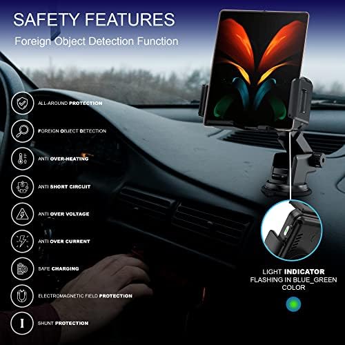 Revolutionary Mag Safe Car Charger with Integrated Cooling Fan – 15 W Fast Wireless Charging Mount for i Phone 16/15/14 Pro Max & Samsung Galaxy S25/S24 Ultra, Magnetic Air Vent Holder for Safe and Efficient Charging on the Go