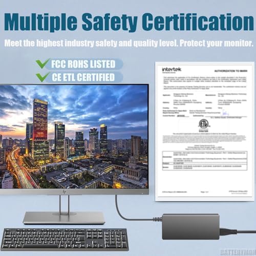 Optimize Your Viewing Experience with the High-Efficiency DC 19.5 V Power Cord – Premium AC Adapter for HP m27 & L7010 Series, Engineered for Rapid Charging and Superior Visual Performance