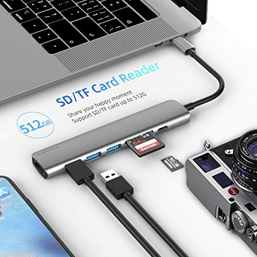 Transform Your Connectivity with the WALNEW 7-in-1 USB C Hub – 4 K HDMI Adapter, 100 W Power Delivery, and High-Speed Data Ports for Mac Book Pro, i Pad 10, Dell XPS & More – Ultimate Multiport Solution for Professionals and Creatives!