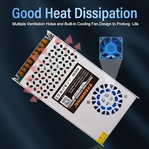 Universal 12 V 800 W AC to DC Power Supply – High-Efficiency 110 V/220 V Input Adapter for LED Strips, 3 D Printers, and More – Reliable 66 A Output Transformer for Versatile Applications and Enhanced Performance