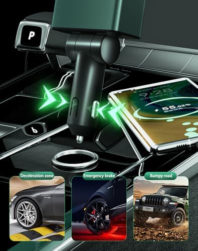 Ultimate 4 in 1 Retractable Car Charger – 66 W Fast Charging Cigarette Lighter Adapter with Integrated USB-C & i Phone Cords – Compatible with i Phone 16, 15/15 Pro Max, Samsung Galaxy, and Pixel Smartphones – Ideal for Effortless On-the-Go Charging