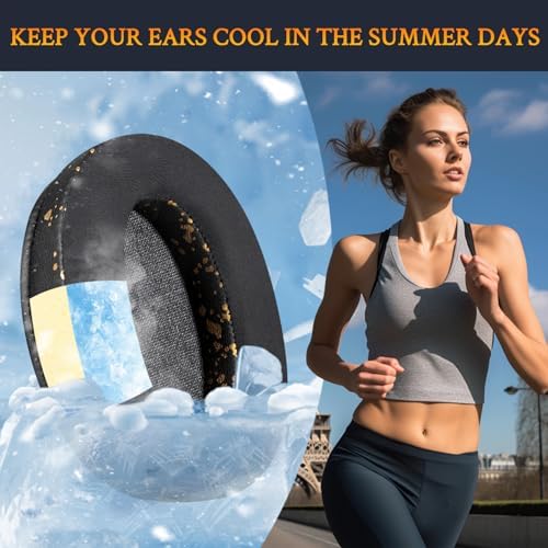 Premium SOULWIT Cooling Gel Earpads for Sony WH-XB910 N Headphones – Advanced Noise Isolation Foam Cushions for Unmatched Comfort and Superior Sound Quality – Stylish Red Storm Replacement Ear Pads for Music Enthusiasts
