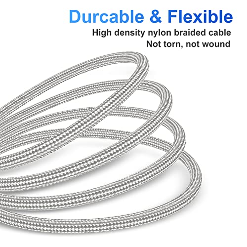 Ultimate i Phone Charger Cord Set – 4 Pack (1.5/3/6/6 FT) | MFi Certified Lightning Cables for Fast Charging | Compatible with i Phone 13, 12 Pro Max, Mini, 11 Pro, XS, XR, X, 8, 7 Plus, 6 s, 6 SE (2020), i Pad, i Pod | Durable Nylon Braided Design for Tangle-Free Convenience | Elevate Your Charging Experience with Enhanced Compatibility and Speed