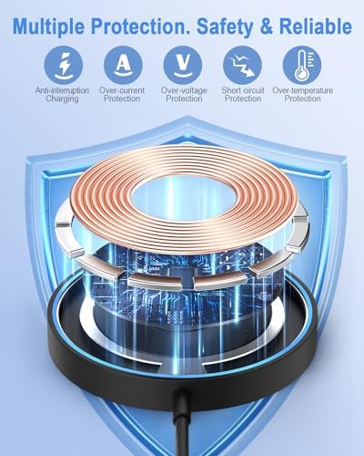 Elevate Your Charging Experience with the Ultimate Magnetic Wireless Charger – Fast Mag Safe 15 W Compatible with i Phone 16/15 Pro Series, Includes 20 W Type-C Adapter for Optimal Performance – Sleek White Design with LED Status Indicator for Effortless Charging on the Go