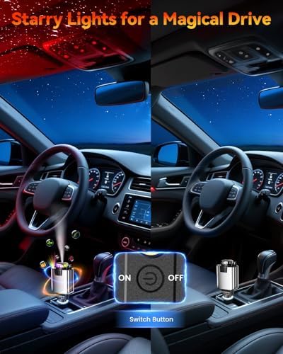 Transform Your Drive with a Multi-Port Retractable Car Charger & Air Freshener Diffuser – Fast USB-C Charging with Star Lights for i Phone & More – Ultimate Car Accessory for Enhanced Ambiance and Organization