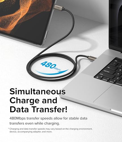 Upgrade Your Tech Game with the Ringke 6.6 FT USB C to USB C Cable – 60 W Fast Charging, Durable for i Phone 15/16, Galaxy, Pixel & More – Perfect for Home, Office & On-the-Go Data Transfer