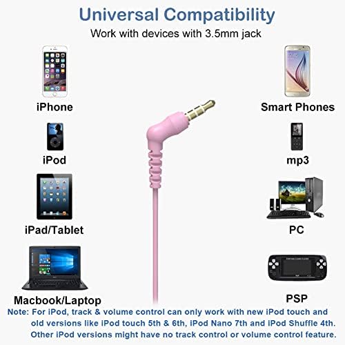 Lightweight Purple Sport Earbuds for Small Ears: Noise-Isolating, Comfortable Fit with Earhooks for Kids and Women, Perfect for Running and Workouts, Hands-Free Mic and Volume Control for Seamless Connectivity