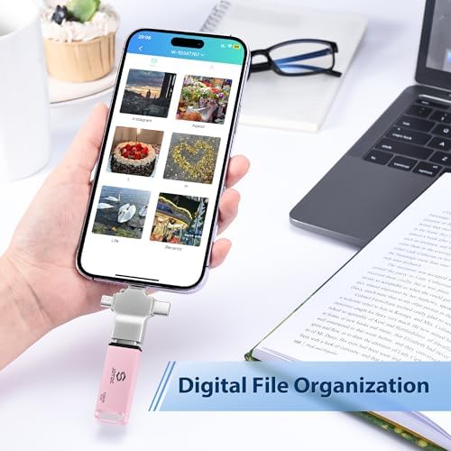 Ultimate 512 GB Photo Storage Stick – Effortless Auto Backup Flash Drive for i Phone & i Pad – High-Speed External Storage Solution for All Devices – Safeguard Your Memories with Compact Design and Enhanced Compatibility