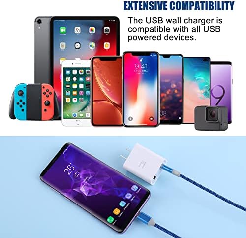 Costyle Dual Port USB Wall Charger – 3 Pack 30 W Quick Charge 3.0 Power Adapter for i Phone 12/11/XR/X/SE & Samsung Galaxy S9/S10/S20 – Compact Fast Charging Solution with Overheat Protection for Home & Travel