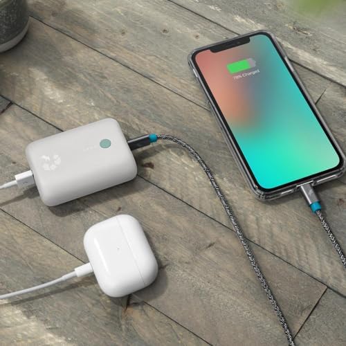 Champ Lite Ultra-Compact 5200 m Ah Fast Charge Power Bank – 15 W Dual USB-C & A Ports, Essential Travel Battery Pack for i Phone, Galaxy, Pixel, Mac Book, i Pad, Kindle, Air Pods & More – Lightweight Portable Charger with Charging Cable for On-the-Go Energy Solutions