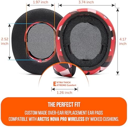 Experience Ultimate Comfort with WC Freeze Nova Pro Wireless Cooling Gel Earpads for Arctis Nova Pro – Exclusive 90’s Black Design, Enhanced Durability & Sound Isolation, Tailored Fit for Gamers Seeking Maximum Performance and Prolonged Play Sessions
