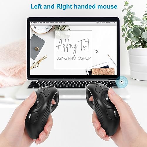 Experience Effortless Control with the Welspo Wireless USB Handheld Finger Trackball Mouse – Ergonomic Design & Laser Pointer for Seamless Presentations and Enhanced Navigation