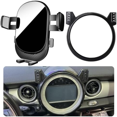 Car Phone Holder for BMW MINI Cooper Auto Accessories [Only for 2007-2013 MINI Cooper] [Auto Lock Hands Free Cell Phone Mount Car fits for iPhone & All Smartphones] – Enhanced Compatibility and Speed